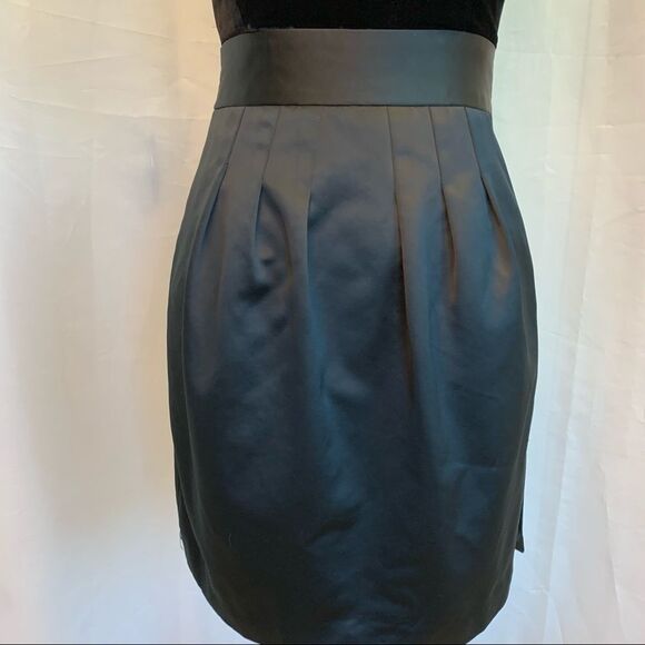 THEORY black strapless velvet silk Chanesa dress Size 0 - Picture 9 of 15